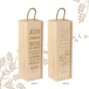 DREWNIANA SKRZYNKA NA WINO