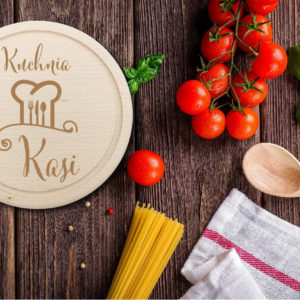 DESKA – PODKŁADKA Z GRAWEREM OKRĄGŁA